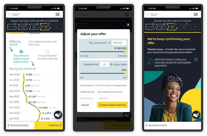 An example of high-fidelity visual design screens for mobile devices, part of my UX design toolkit