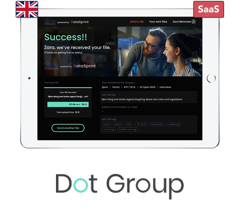 An example of a UI visual design mock-up for my Dot Group project